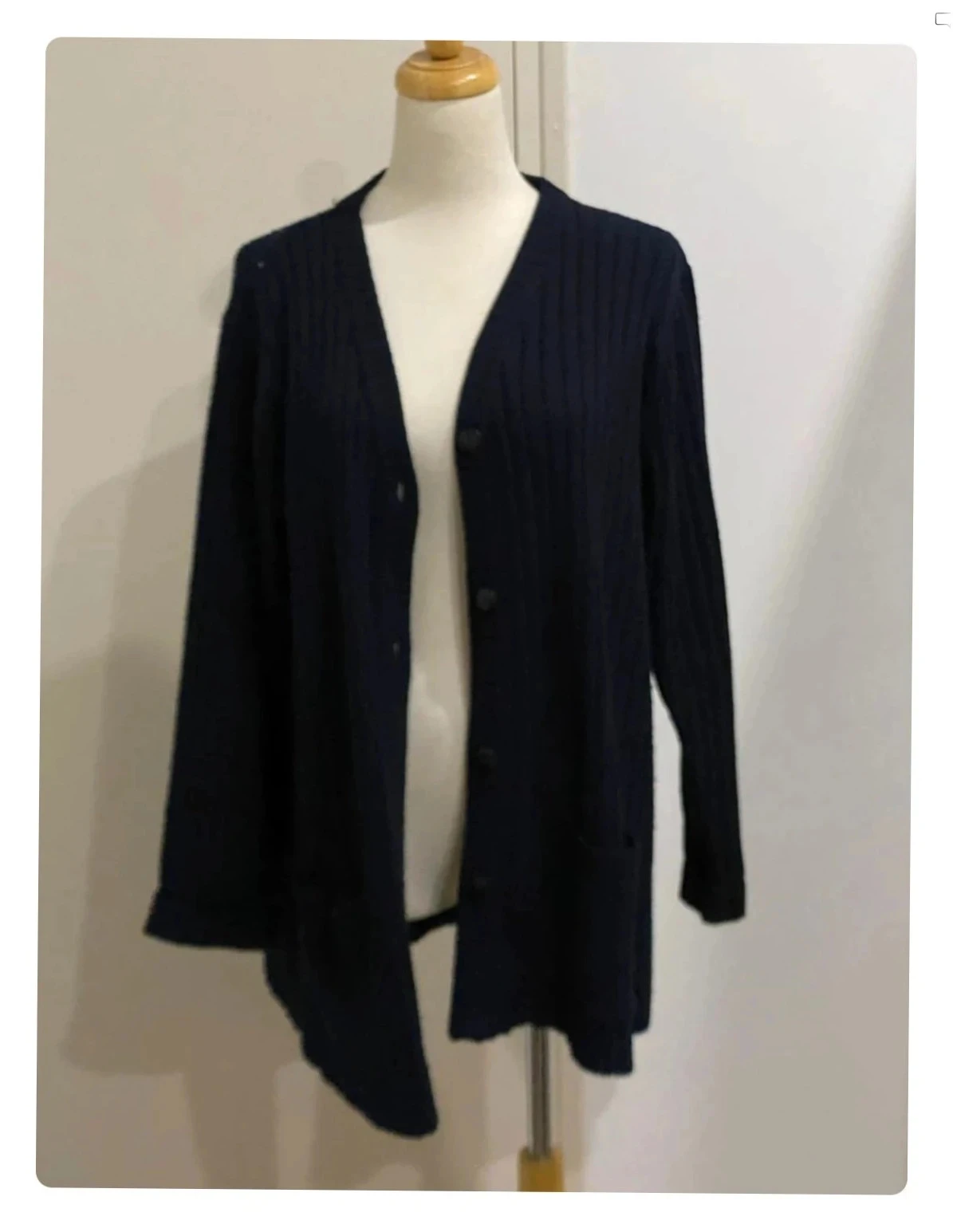 Gilet long taille XL bleu marine Edmée Collection 🧶